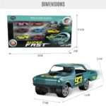 Little Story – Slide Die Cast Toy Car Play Set – 8 Pcs