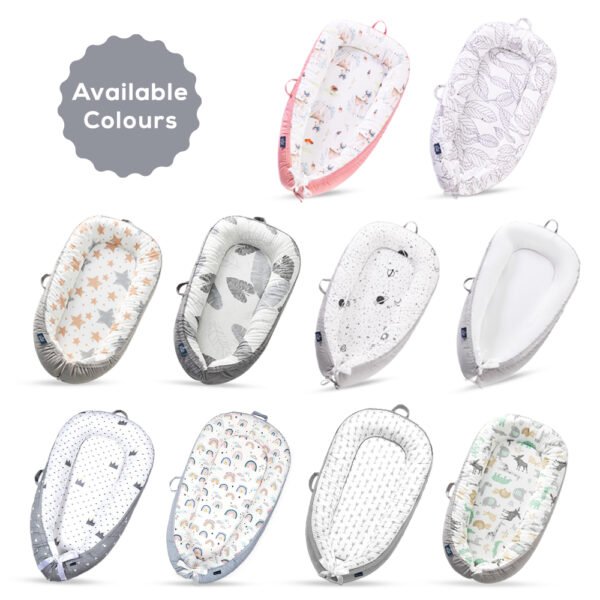 Little Story Soft Breathable Fiberfill Newborn Lounger Bed – Galaxy