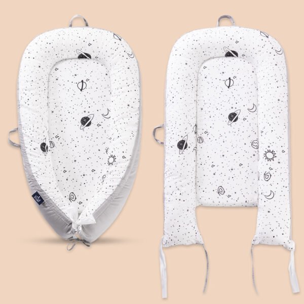 Little Story Soft Breathable Fiberfill Newborn Lounger Bed – Galaxy