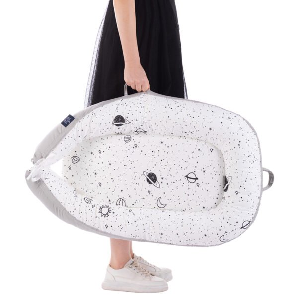 Little Story Soft Breathable Fiberfill Newborn Lounger Bed – Galaxy