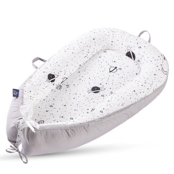 Little Story Soft Breathable Fiberfill Newborn Lounger Bed – Galaxy