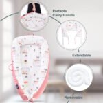 Little Story Soft Breathable Fiberfill Newborn Lounger Bed – Reindeer