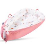 Little Story Soft Breathable Fiberfill Newborn Lounger Bed – Reindeer