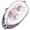 Little Story – Soft Breathable Fiberfill Newborn Lounger Bed – Arrow Grey