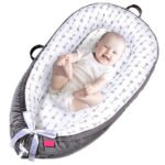 Little Story – Soft Breathable Fiberfill Newborn Lounger Bed – Arrow Grey