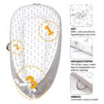 Little Story – Soft Breathable Fiberfill Newborn Lounger Bed – Arrow Grey