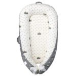 Little Story – Soft Breathable Fiberfill Newborn Lounger Bed – Royal Grey