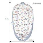 Little Story Soft Breathable Fiberfill Newborn Lounger Bed – Sunshine Grey