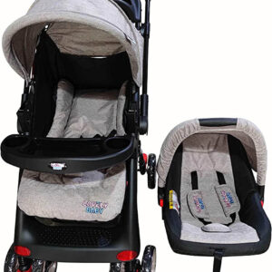 Lovely Baby - Pram Baby Stroller For Kids With Car Seat - Grey