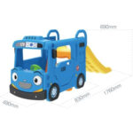 Lovely Baby – Y1969 Compact Bus Slide for Kids – Indoor & Outdoor Playset for Kids – Blue