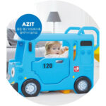 Lovely Baby – Y1969 Compact Bus Slide for Kids – Indoor & Outdoor Playset for Kids – Blue