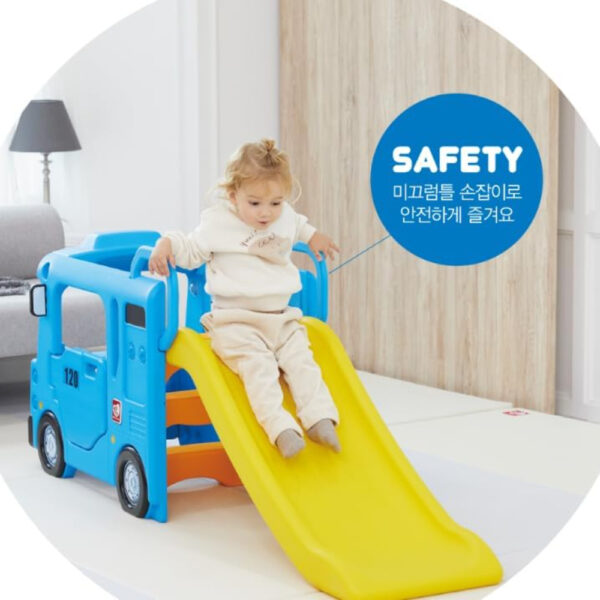 Lovely Baby – Y1969 Compact Bus Slide for Kids – Indoor & Outdoor Playset for Kids – Blue