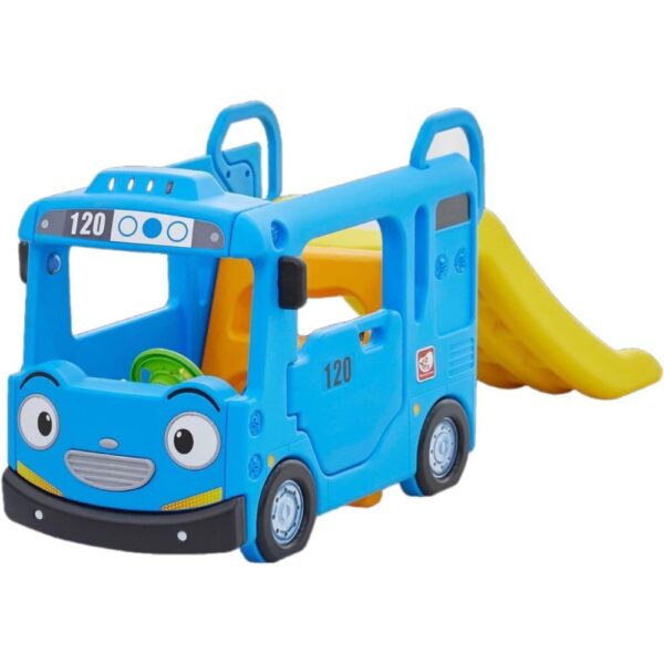 Lovely Baby – Y1969 Compact Bus Slide for Kids – Indoor & Outdoor Playset for Kids – Blue