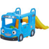 Lovely Baby – Y1969 Compact Bus Slide for Kids – Indoor & Outdoor Playset for Kids – Blue
