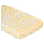 Lulujo – Muslin Crib Sheet 135 x 70 cm – Yellow Wildflowers