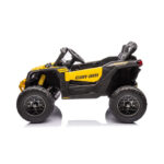 Maverick Can-Am 12V Licensed Ride-On UTV Car for Kids – Yellow – Electric Off-Road Jeep with LED Lights, Music & Remote Control