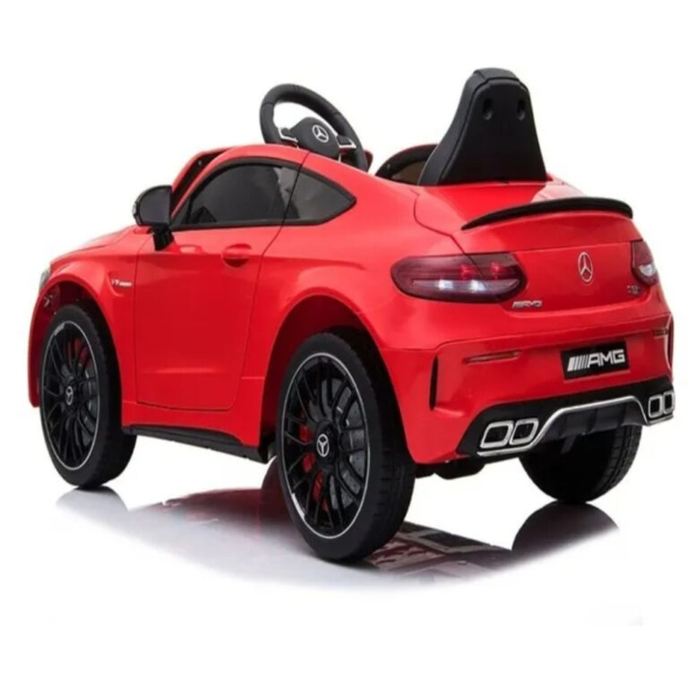Mercedes-Benz C63 12V Electric Ride-On SUV Car for Kids – Red - Licensed, Remote Control, Music, LED Lights