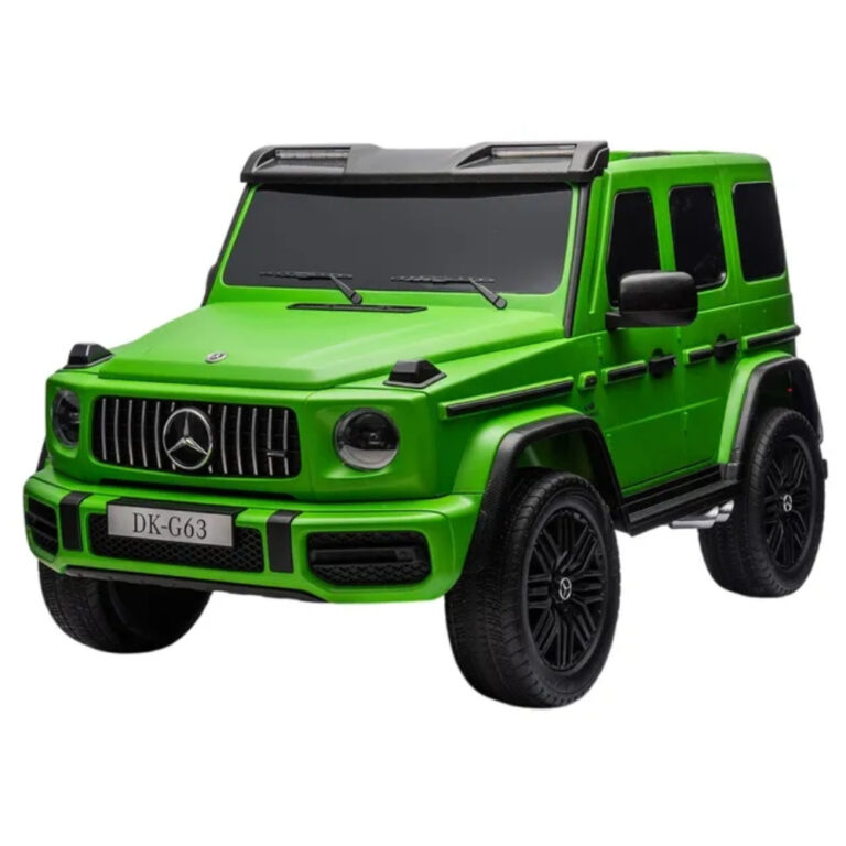Mercedes-Benz G63 AMG 12V Kids Ride-On Car – Officially Licensed 4x4 Two-Seater Electric SUV in Painted Green