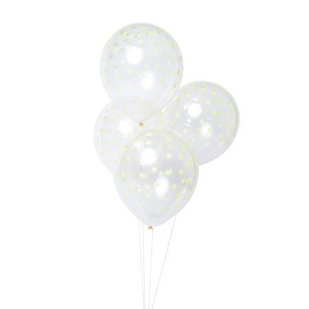 Meri Meri - Star Balloons - Neon Yellow - Pack of 8