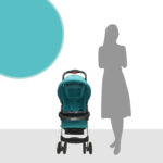 Moon – Bezik One Fold Stroller – Cyan Blue
