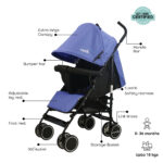 Moon – Neo Plus Light Weight Travel Stroller – Cyan Blue