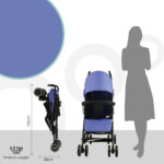 Moon – Neo Plus Light Weight Travel Stroller – Cyan Blue