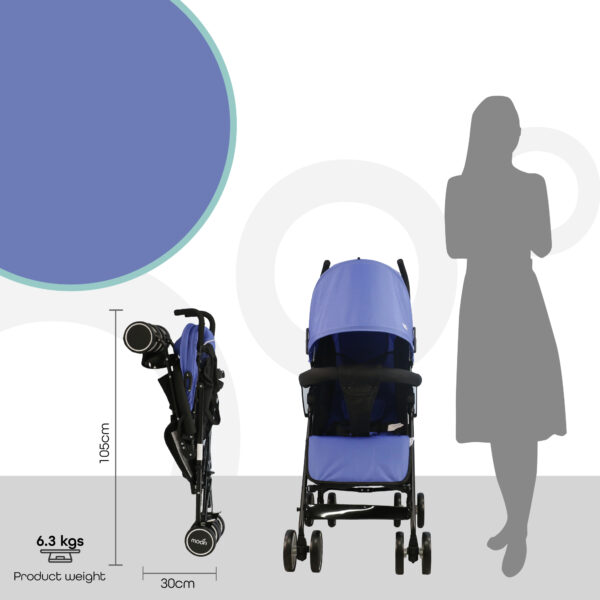 Moon – Neo Plus Light Weight Travel Stroller – Cyan Blue
