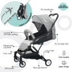 Moon – Travel-Lite Cabin Stroller – Cool Grey