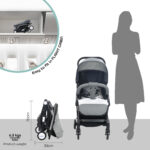 Moon – Travel-Lite Cabin Stroller – Cool Grey