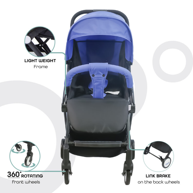 Moon - Travel-Lite Cabin Stroller - Cyan Blue