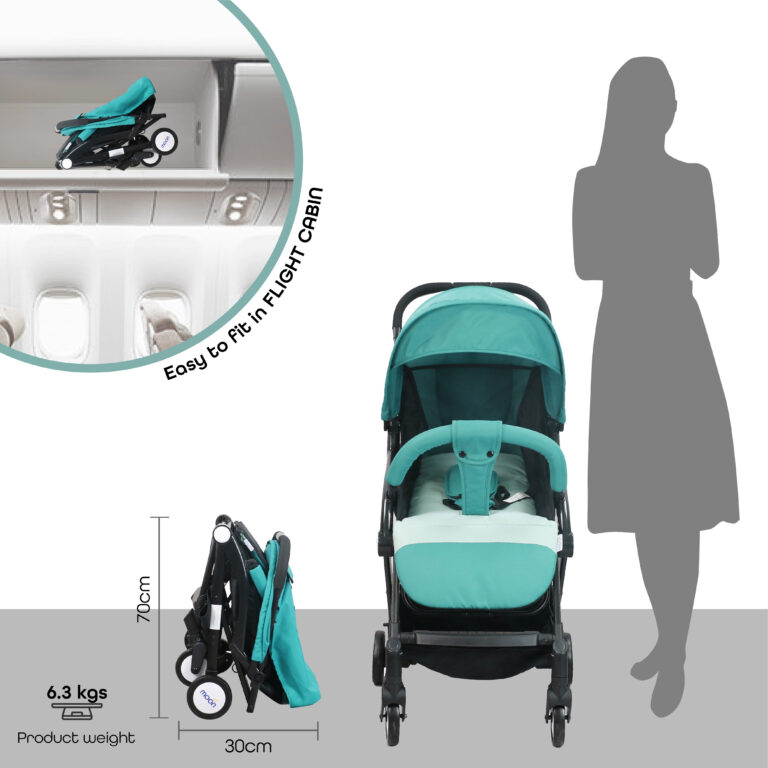 Moon - Travel-Lite Cabin Stroller - Sea Blue