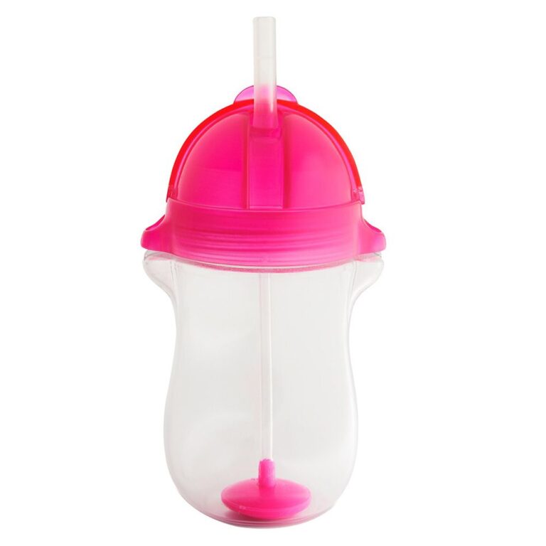 Munchkin - Any Angle Weighted Straw Cup 10 Oz Pink