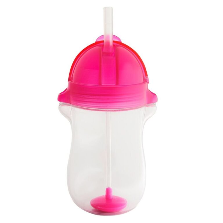 Munchkin - Any Angle Weighted Straw Cup 10 Oz Pink
