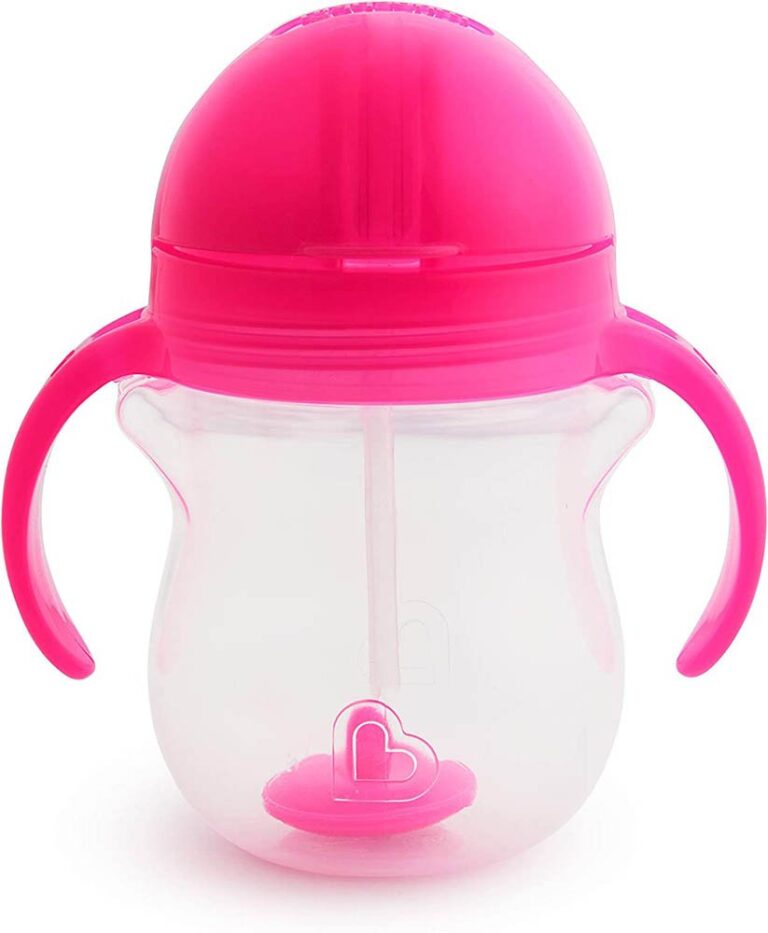 Munchkin - Click Lock Tip & Sip Flexi-Straw Cup 1Pk 7Oz - Pink