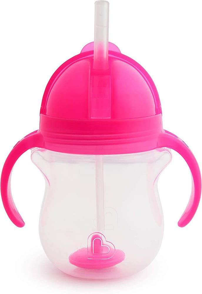 Munchkin - Click Lock Tip & Sip Flexi-Straw Cup 1Pk 7Oz - Pink