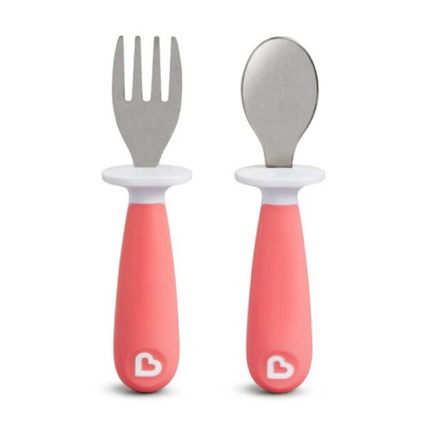 Munchkin – Raise Toddler Fork & Spoon Set 2Pk – Assorted Colours