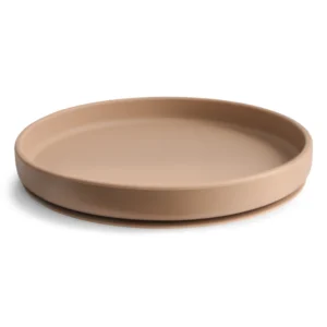 Mushie – Classic Silicone Suction Plate – Natural