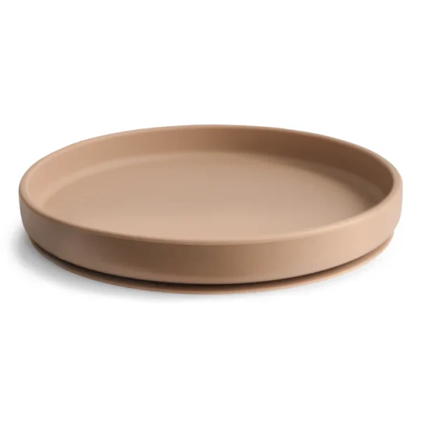 Mushie – Classic Silicone Suction Plate – Natural