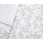 Nini Baby Crib/Cot Fitted Sheet – 100% Cotton, Up to 70×140 cm, Aura Grandeur Grey