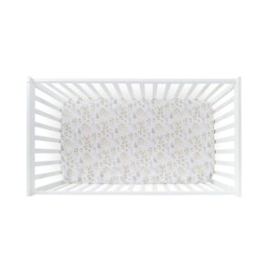 Nini Baby Crib/Cot Fitted Sheet – 100% Muslin Cotton, Up to 70×140 cm, Lovable