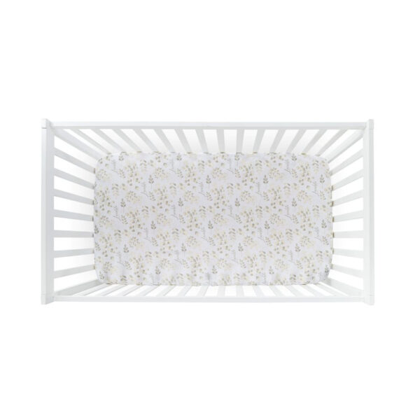 Nini Baby Crib/Cot Fitted Sheet – 100% Muslin Cotton, Up to 70×140 cm, Lovable