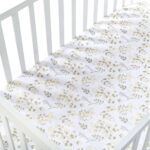 Nini Baby Crib/Cot Fitted Sheet – 100% Muslin Cotton, Up to 70×140 cm, Lovable