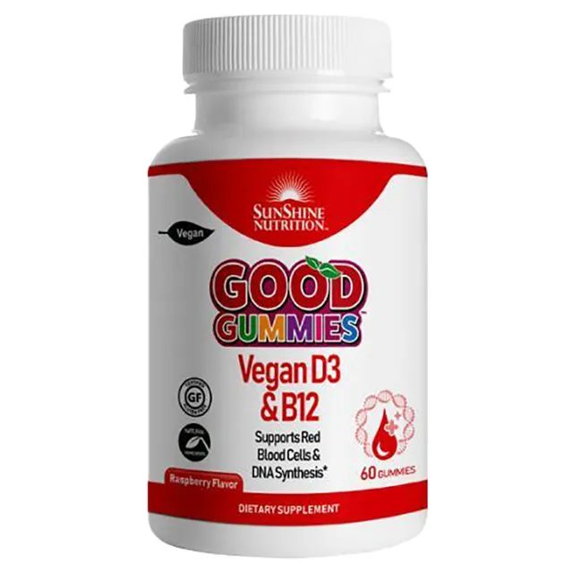 Sunshine Nutrition - Good Gummies Vegan D3 and B12 Gummies 60's