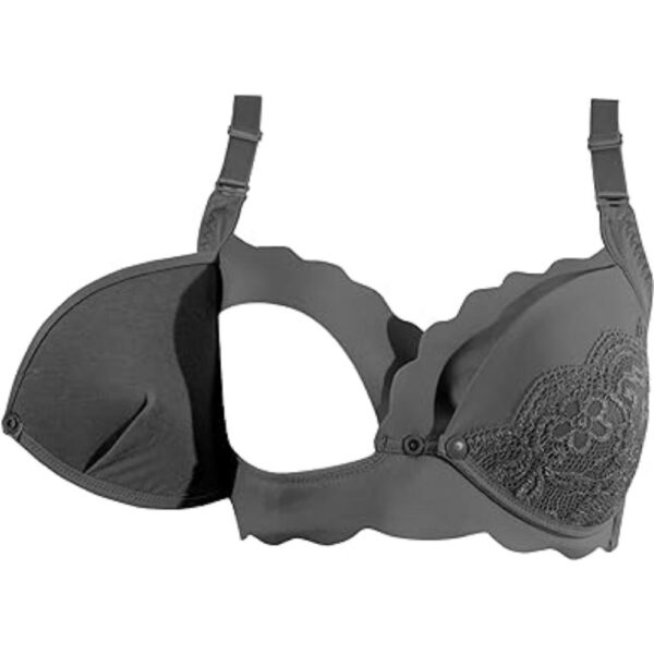 Okus – Elegant Seamless Maternity & Nursing Bra – Black