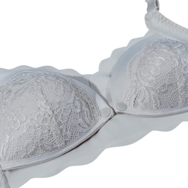 Okus – Elegant Seamless Maternity & Nursing Bra – Light Grey