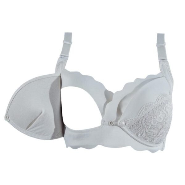 Okus – Elegant Seamless Maternity & Nursing Bra – Light Grey