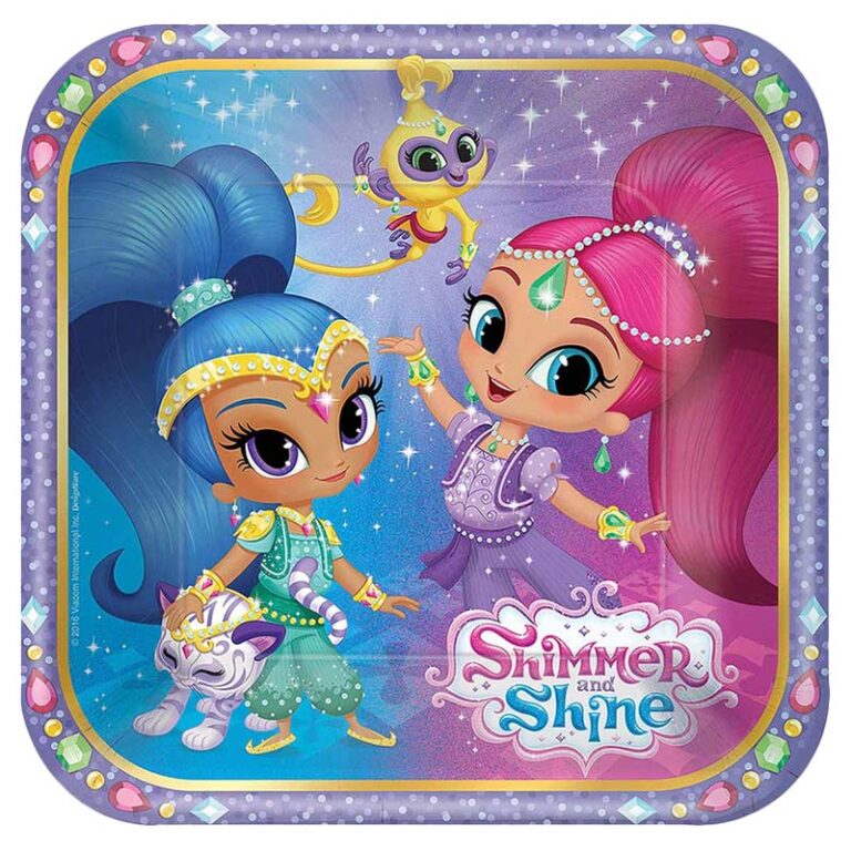 My Party Centre - Disney Princess Metallic Square Plates 7In
