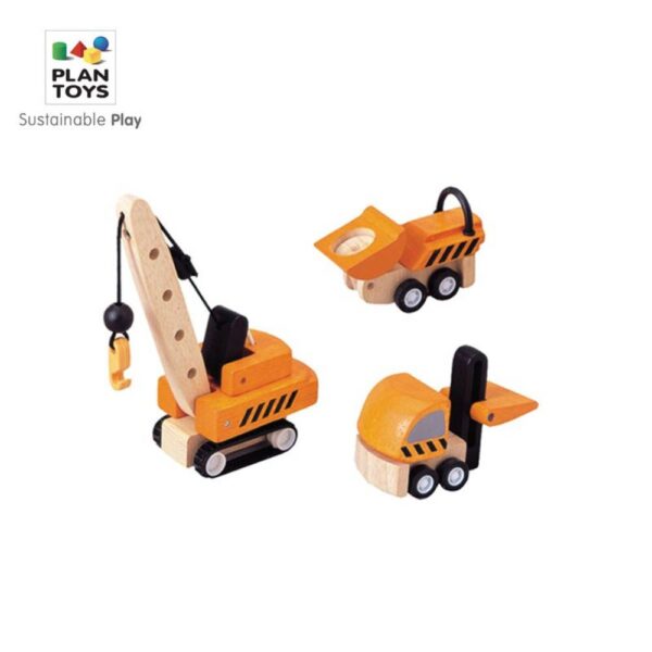 Plantoys Wooden Construction Vehicles