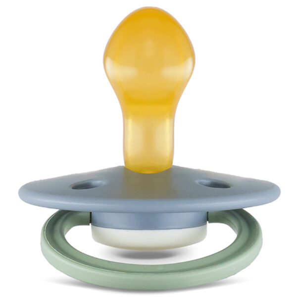 Rebael – Fashion Natural Rubber Round Pacifier Size 2 – Baby 6M+ 1-pack – Stormy Pearly Dolphin