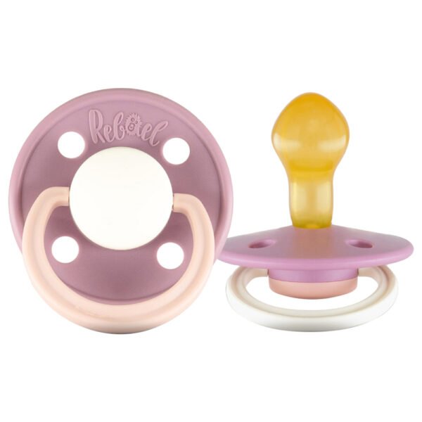 Rebael – Fashion Natural Rubber Round Pacifier Size 2 – Baby 6M+ 1-pack – Misty Pearly Poodle